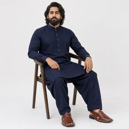 Business Class Wash & Wear ( Navy Blue )